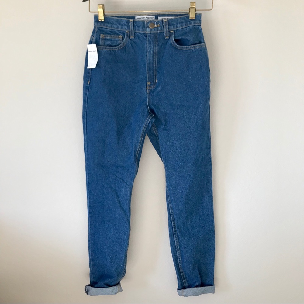 American Apparel high waisted jean medium wash NWT